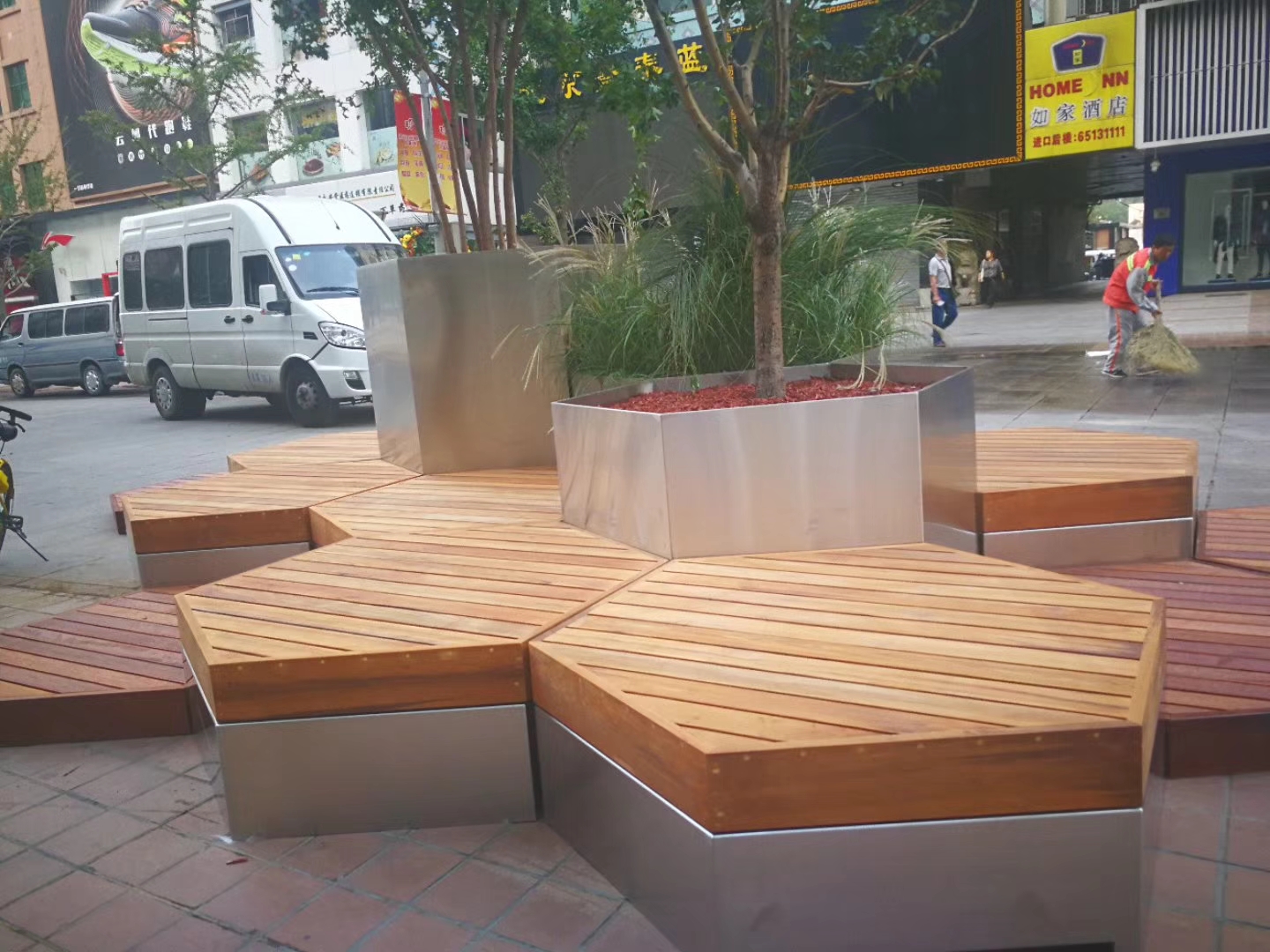 不锈钢休闲户外椅 创意高档不锈钢户外椅 城市路边商场座椅 现代景观室外休息坐凳