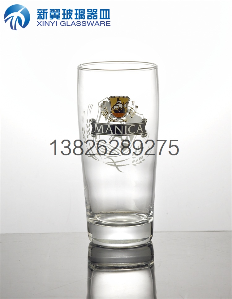 品牌啤酒杯促销吹制玻璃啤酒杯加工定制图案