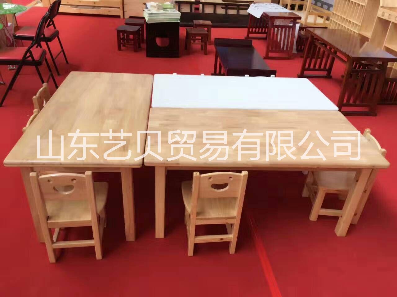 幼儿园实木桌椅 儿童实木课桌
