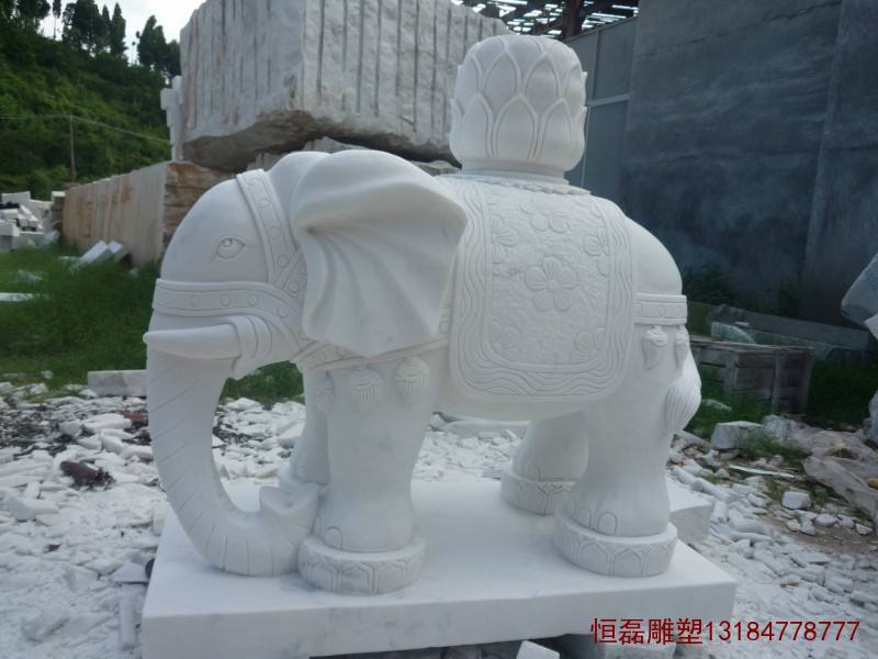 定制石雕汉白玉大象的厂家