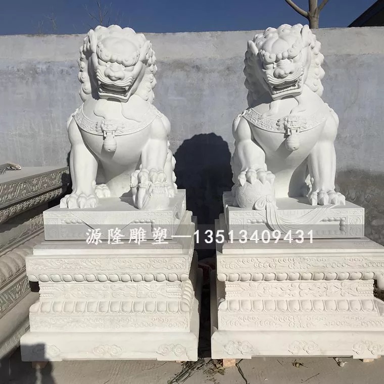 保定市汉白玉石狮子 北京石狮子厂家
