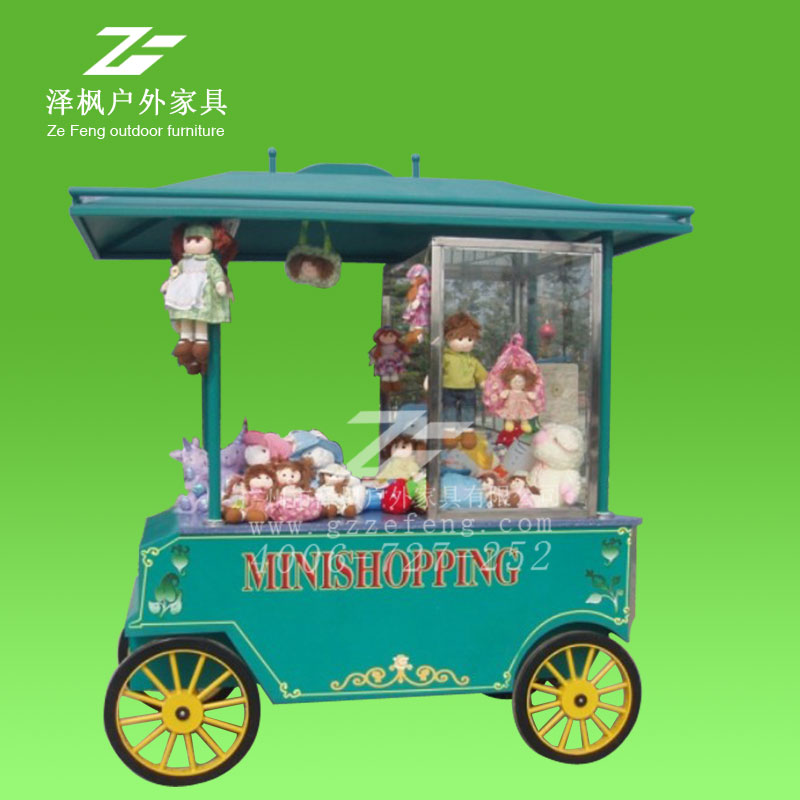 小型售货亭 纪念品售货车 钢木结构小吃车 可移动售货车 可定制图片