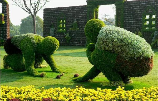 湖南绿植雕塑 大型园林景观动物雕塑 绿植雕塑仿真植物动物人物造型雕塑 盛和隆景观雕塑厂家直销