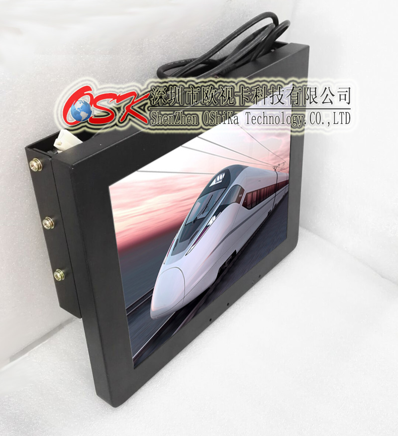 欧视卡15寸高清车载显示器HDMI背挂固定 动车地铁火车电视