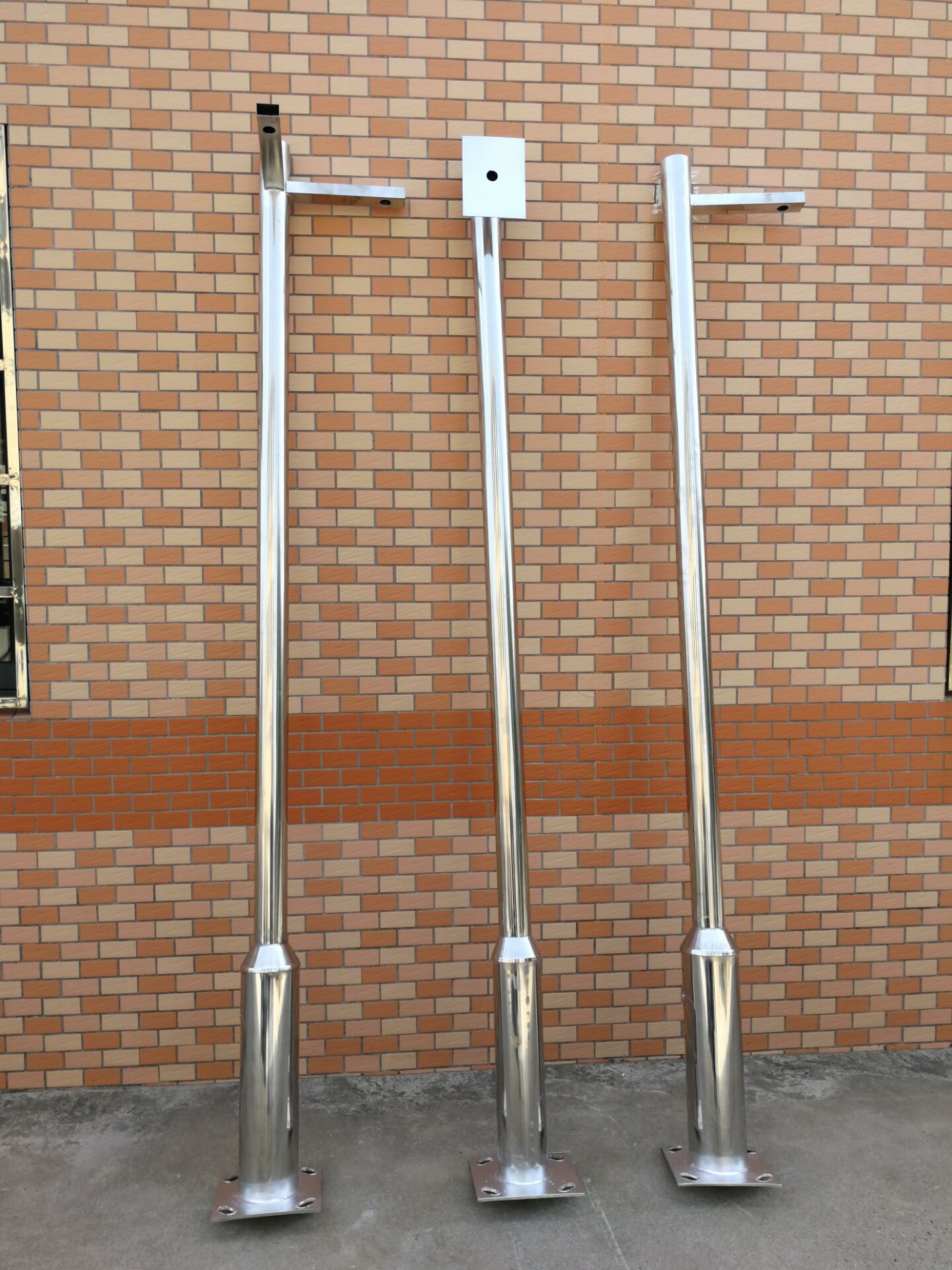 小区监控立杆3米 不锈钢监控杆摄像头球机立柱支架室外可定制