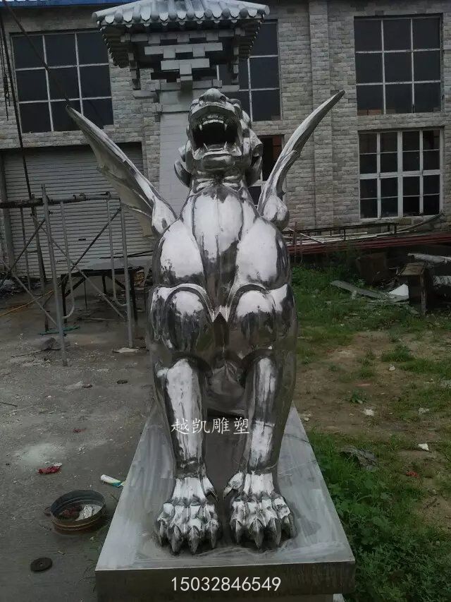 麒麟雕塑 动物麒麟雕塑 不锈钢动物麒麟雕塑厂家