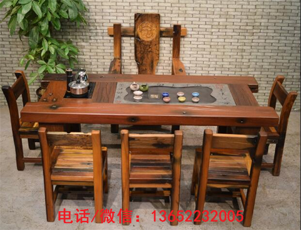 老船木茶台茶桌椅组合 新中式简约批发