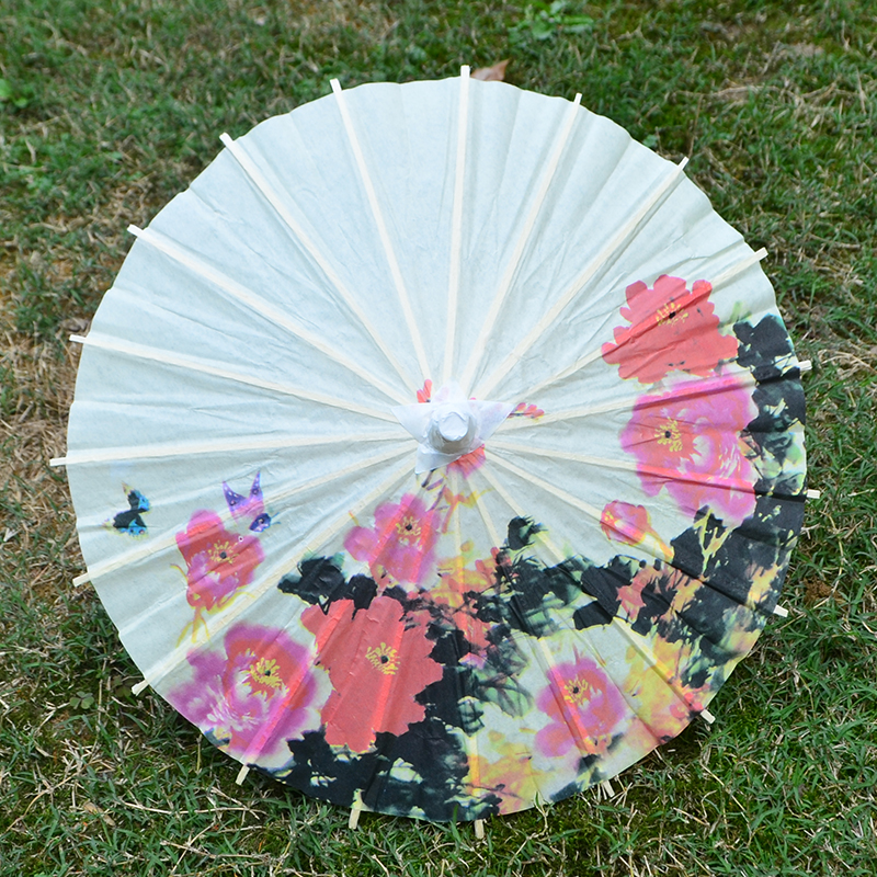 不防雨纸伞古典牡丹梅花迷你小纸伞幼儿园小号装饰伞道具伞图片