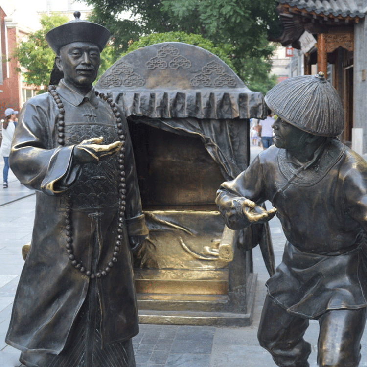 厂家供应人物铜雕 人物铜雕塑 城市街景小品人物可定做图片