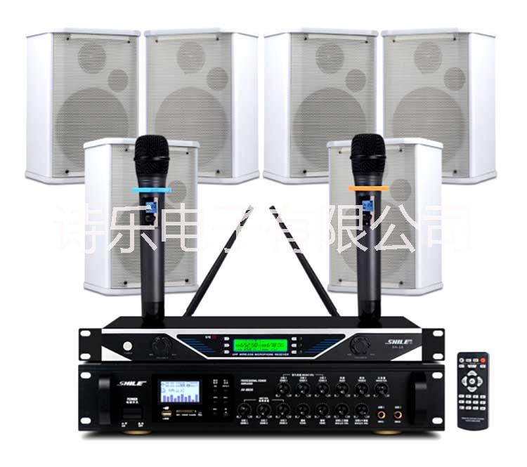 会议音响组合套装培训室专业音响设备背景音乐系统AV8820+BX101*6+SH18演艺厅音响套装