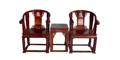 红木休闲椅老挝大红酸枝皇宫椅交趾黄檀实木圈椅太师椅红木三件套图片