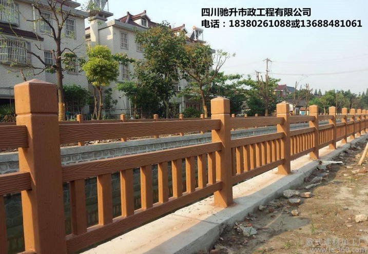资阳仿石河道桥梁栏杆 铸造石喷砂栏杆 复合式栏杆