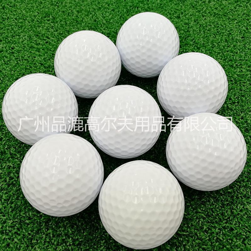 本白色高尔夫礼品球 双层橡胶实心392凹洞 小白球 促销纪念球 可定制logo图片