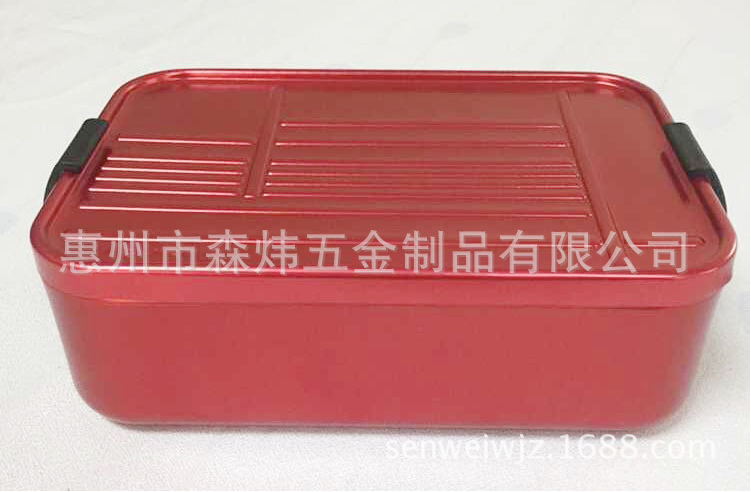 广州瑞士高品质铝饭盒 户外餐盒学生时尚便当盒铝制户外便携饭盒图片