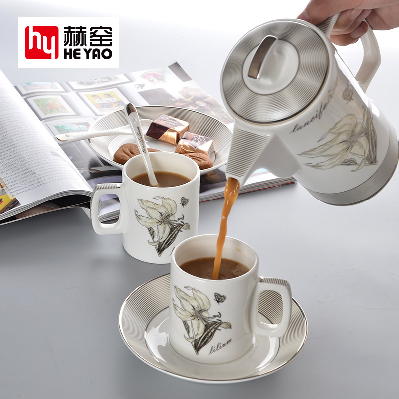 骨瓷咖啡具套装陶瓷下午茶具定制图片