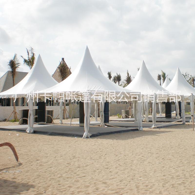 出租展销展览展会婚礼 大型户外活动帐篷搭建 尖白色顶帐篷篷房图片