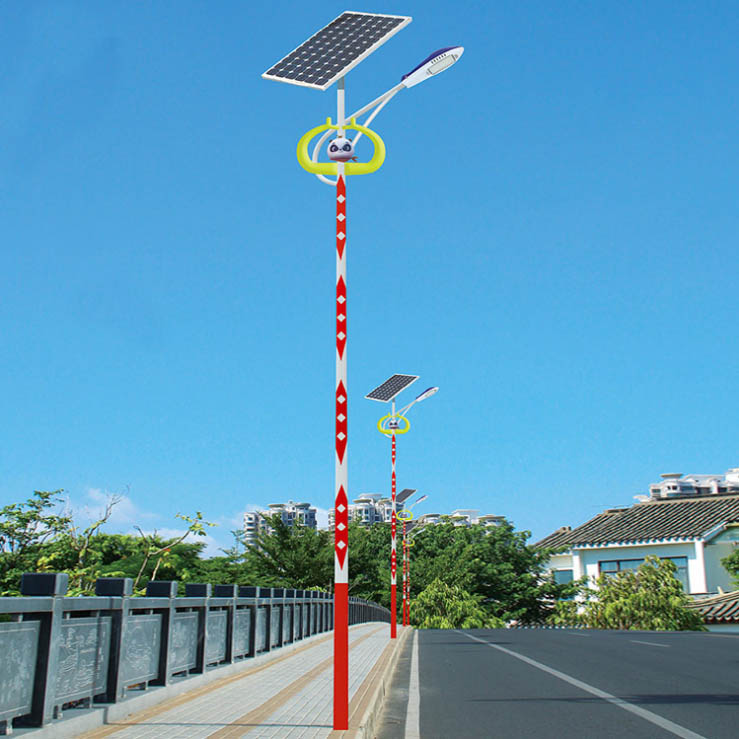 厂家直销智光户外照明订制6-12米风光互补太阳能路灯特色LED户外道路照明