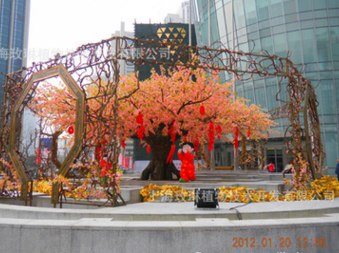 上海仿真桃树批发 仿真植物价格 上海玫琳植物技术开发有限公司