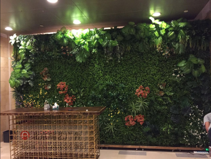 植物背景墙　绿植ＬＯＧＯ墙　走廊绿植墙