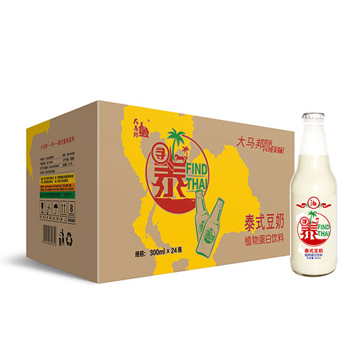 大马邦300ml瓶装泰式豆奶，植物蛋白饮料厂家招商代理图片