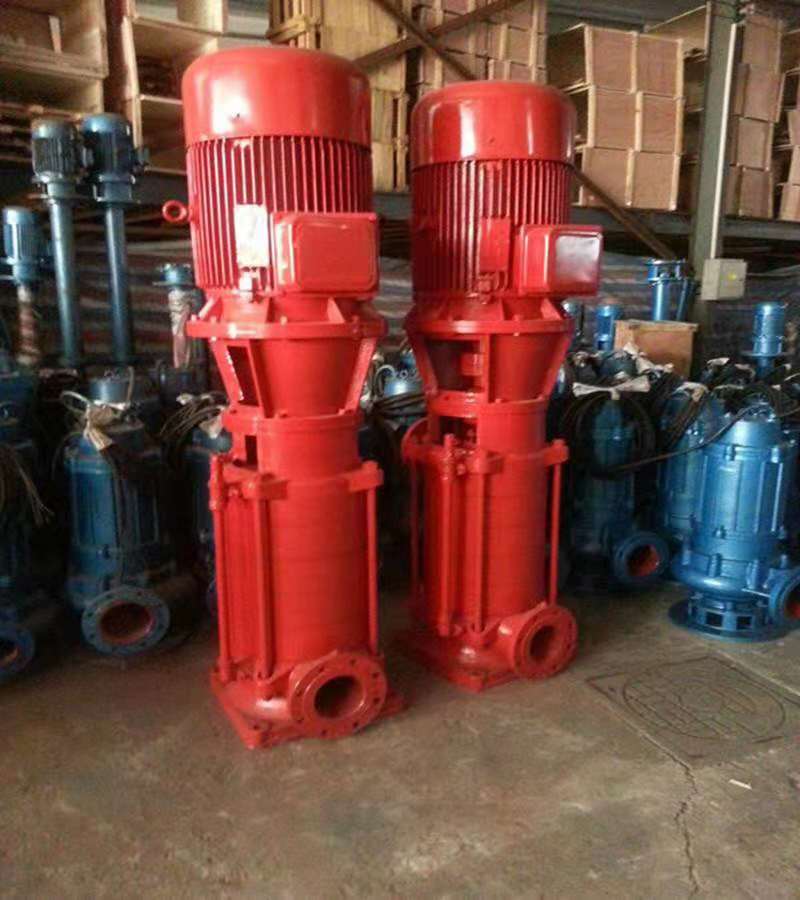 消防恒压水泵/消火栓泵XBD19.8/25-100DL*9喷淋稳压消防泵/室内加压泵安装