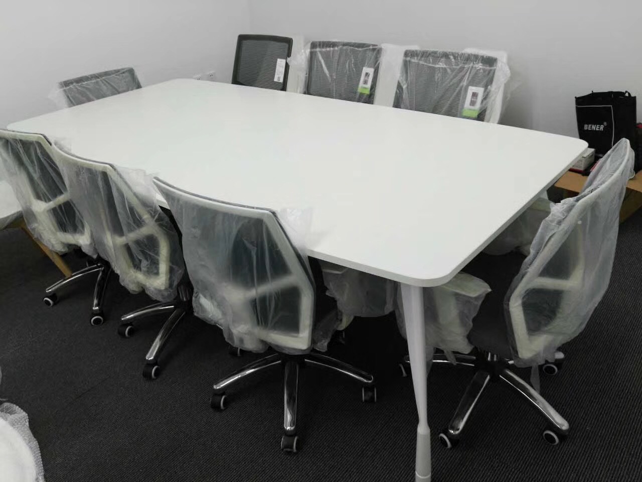 沈阳办公家具会议桌长条桌简约现代长方形开会洽谈办公桌椅组合