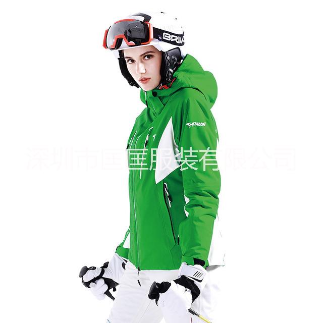 户外服装加工时尚女防风滑雪服专业防水透气透湿保暖外套生产定制图片