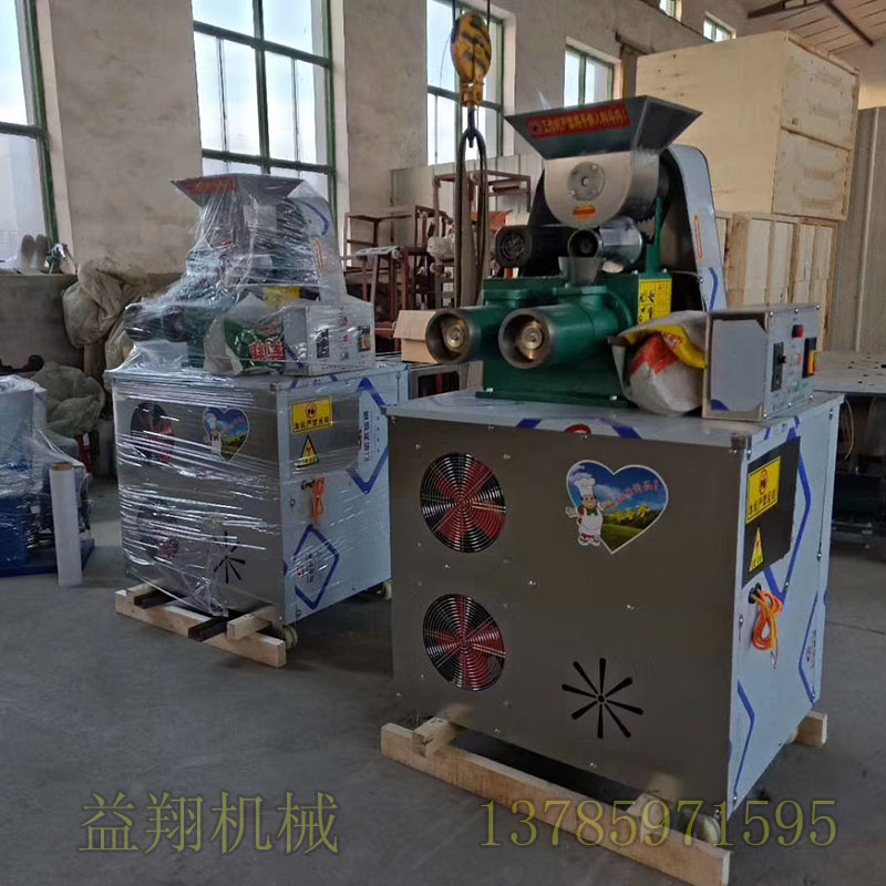 益翔 新型玉米面条机厂家 钢丝面机器加工视频图片