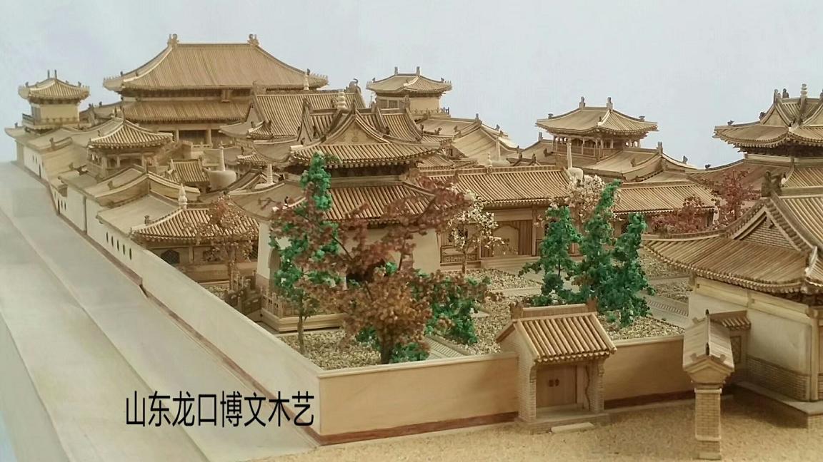 青海乐都瞿昙寺古建筑群沙盘模型