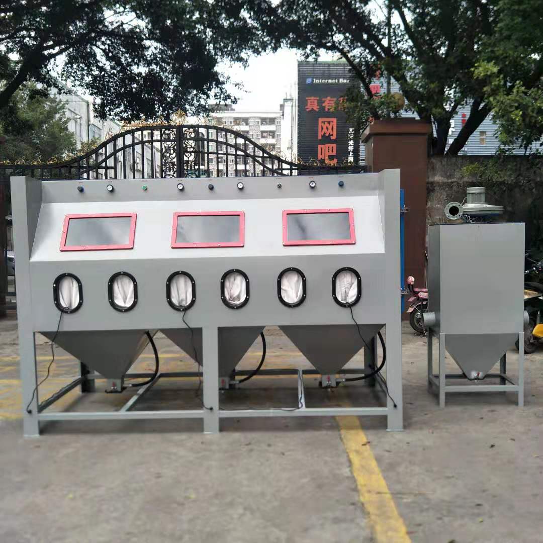 深圳三工位手动喷砂机非标定做喷砂机专业喷砂机厂家