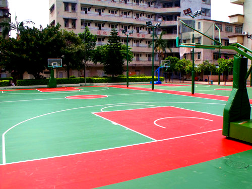 广州新国标硅PU塑胶篮球场施工批发