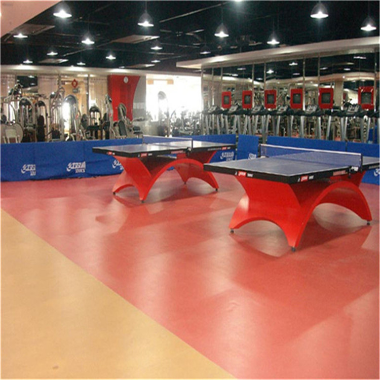 室内乒乓球地板 pvc塑胶运动地板 pvc乒乓球地板