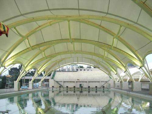 【免费设计安装】游泳池遮阳篷 遮阳棚 阳光板雨棚 池边景观棚 游泳池遮阳棚