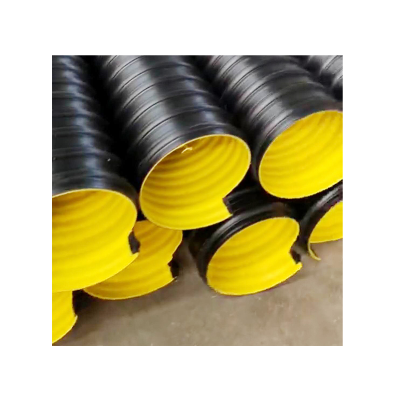 天津PE钢带增强螺旋波纹管生产厂家 PE钢带管