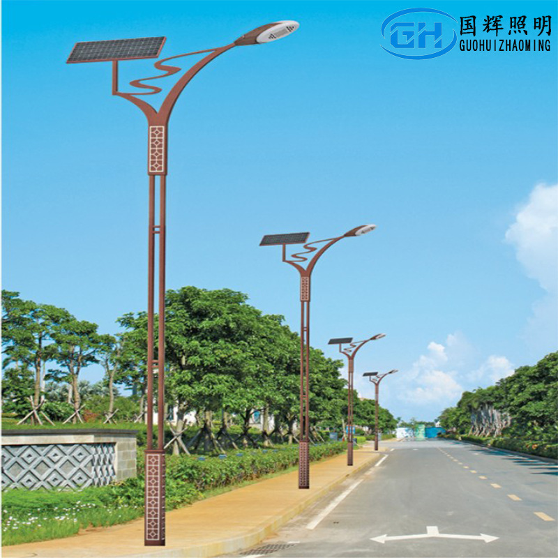 新农村户外道路小区路灯杆5米6米单双臂庭院灯定制LED太阳能路灯市政图片