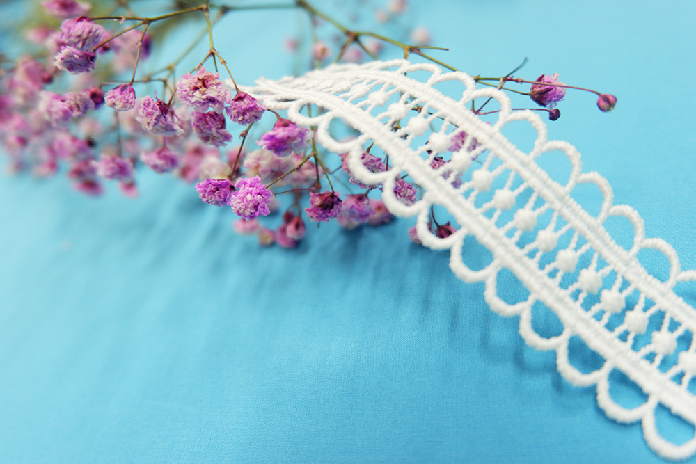 水溶牛奶丝棉线刺绣花边    适用于各式服装绣花面料