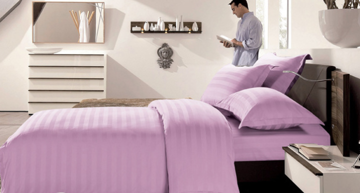 重庆市床上用品厂家厂家直销订做全棉床单被套回字格五星级酒店床上用品
