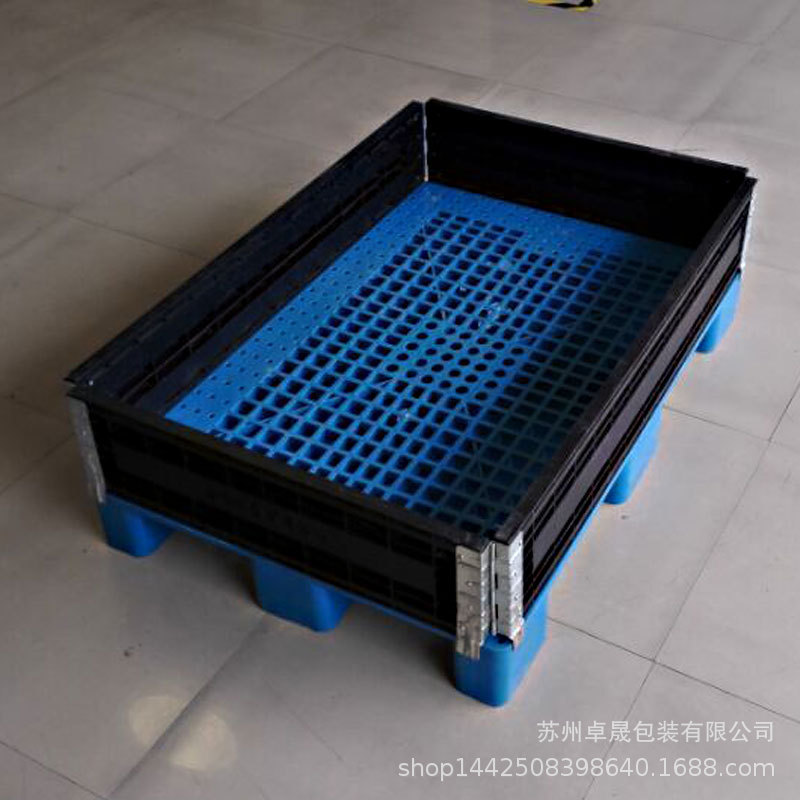 厂家直销黑色款精品塑料围板箱 围框箱 优质原料1200*1000*200