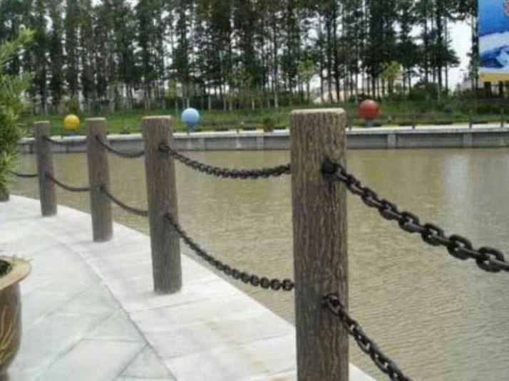 铁链防木护栏 水泥制防木栏杆