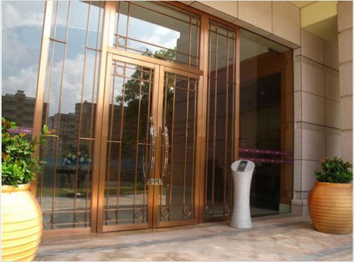 深圳精石专业制作304钢化玻璃大门厂家直供上门安装