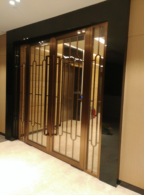深圳精石门业专业制作304双扇玻璃门厂家直供上门安装