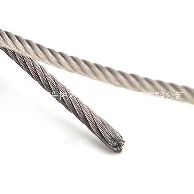 抗拉304不锈钢钢丝绳 光亮面不锈钢绳 成都包胶电缆绳图片