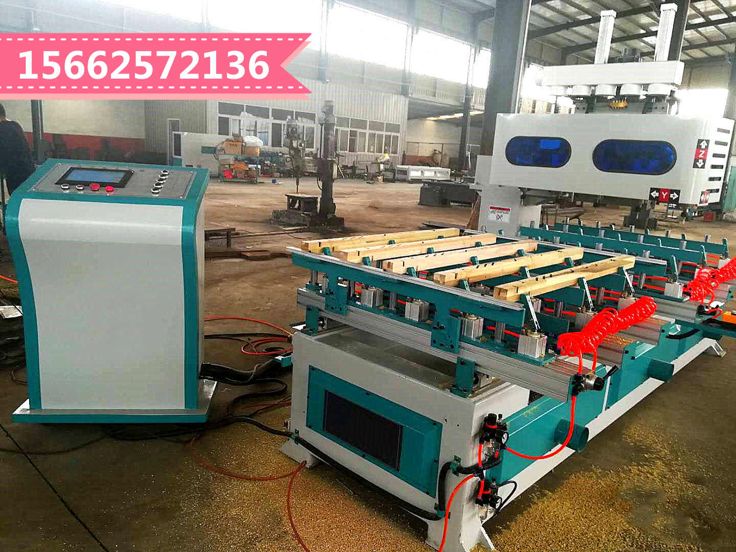 潍坊高密厂家直销数控孔槽一体机，木工榫卯机，榫槽机