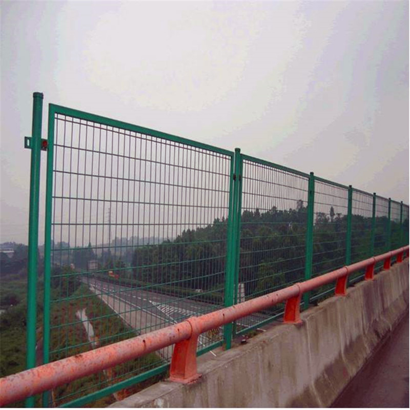 框架护栏网边框防护栏浸塑钢丝双边丝框架护栏网高速公路铁路边框铁丝围栏网
