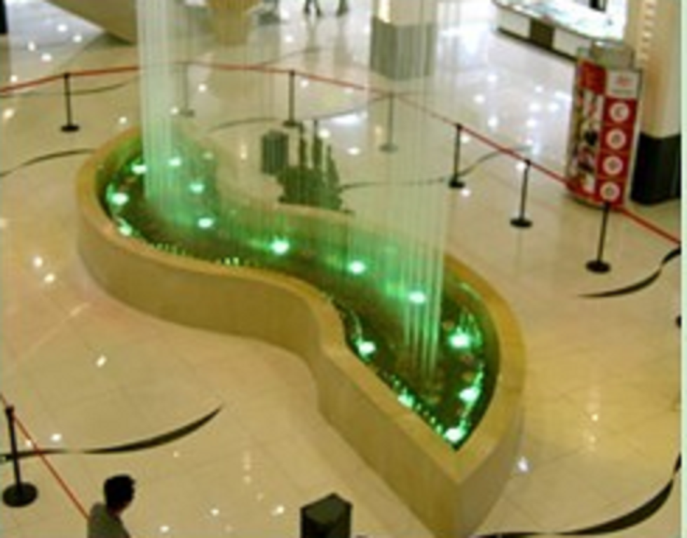 陕西西安 商场水帘 水幕墙 激光投影图片