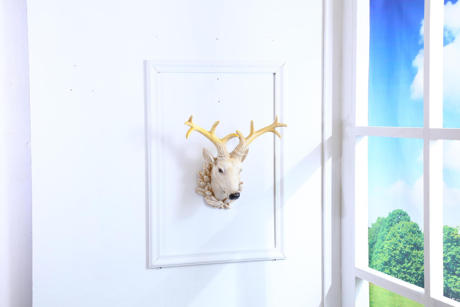 简约装饰鹿头壁挂 家居办公室大件装饰图片