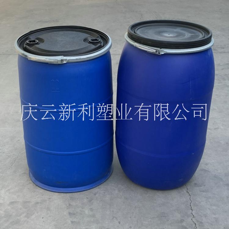 全新料200L法兰桶200升塑料桶生产图片
