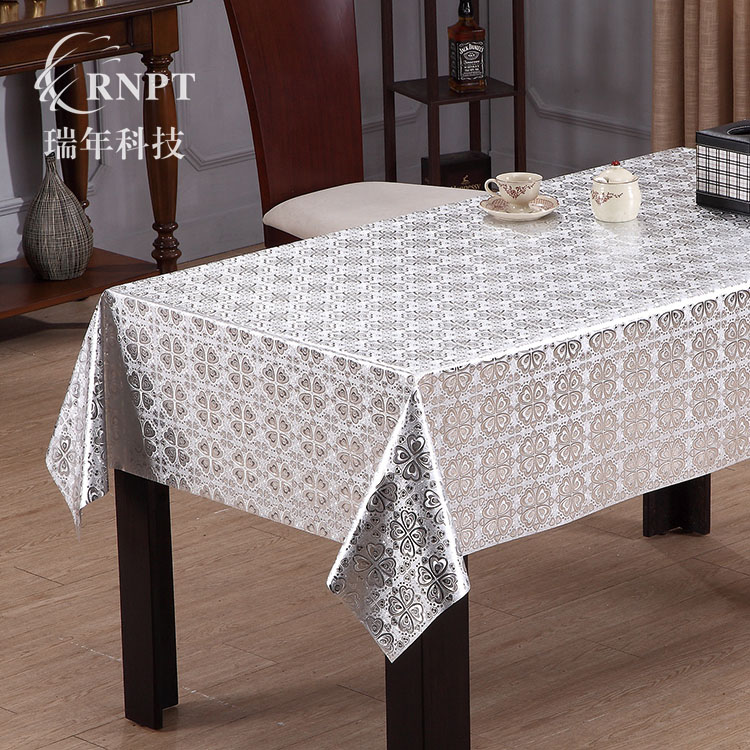 RNHS瑞年 厂家热销高档提花台布茶几餐桌布 防水桌布PVC塑料台布