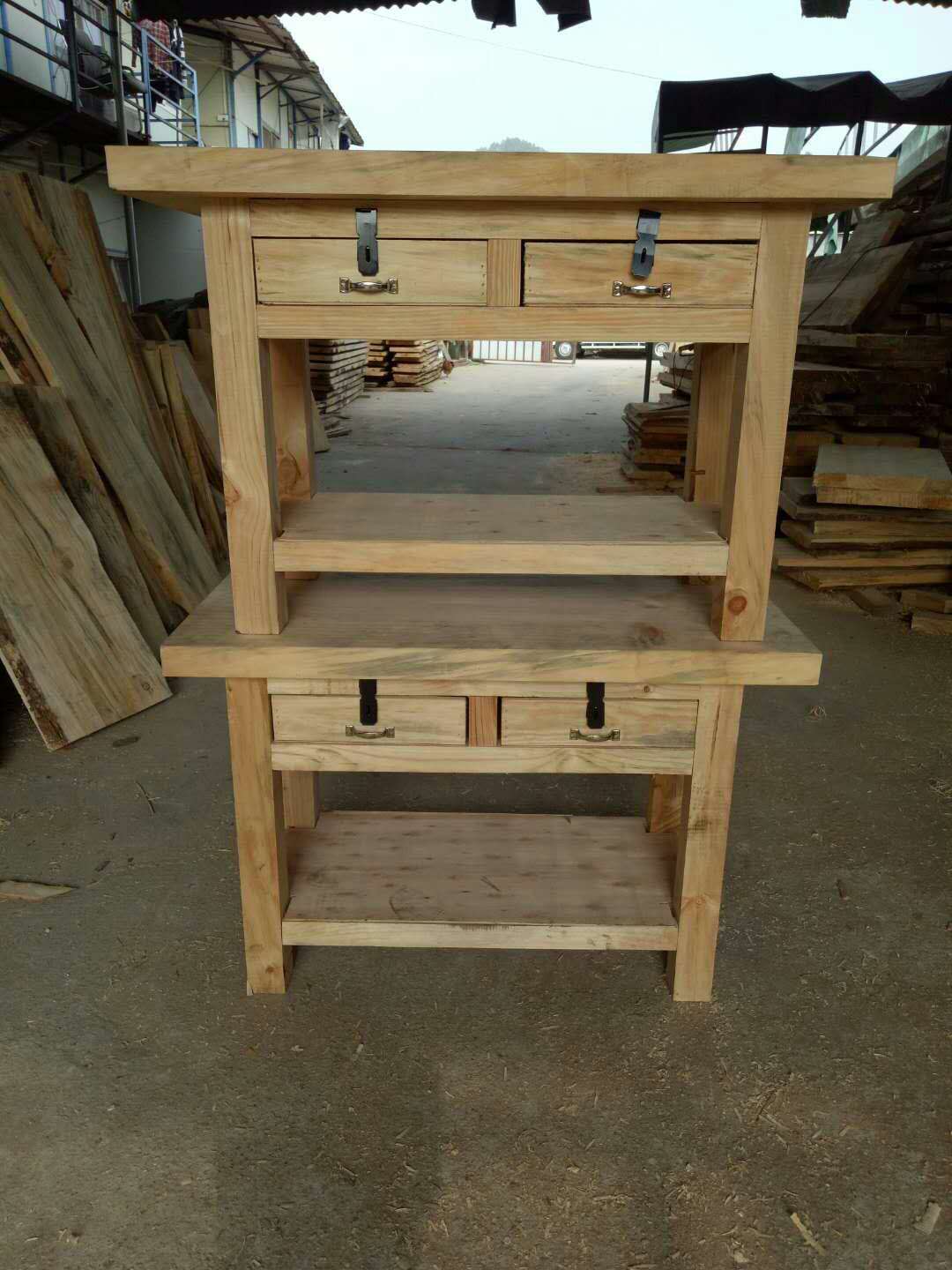 仪器摆放木桌子车间重型装配实木桌批发