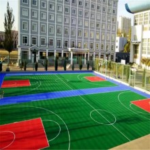 塑料PE悬浮地板+价格+供应商 室外轮滑地板 室外篮球场运动地板